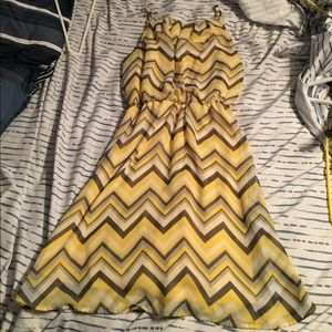 Yellow chevron dress